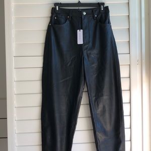 WeWoreWhat Black Dani Faux Leather Boyfriend Pants